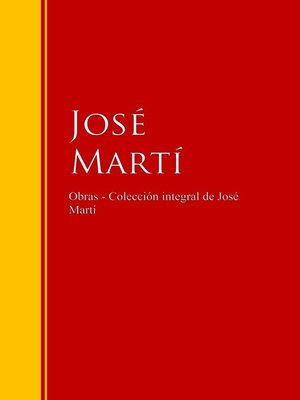 cover image of Obras--Colección de José Martí